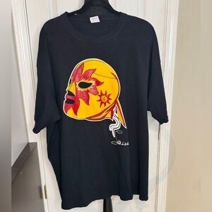 Lucha Libre Mask Graphic Tee Black 3XL Heavyweight